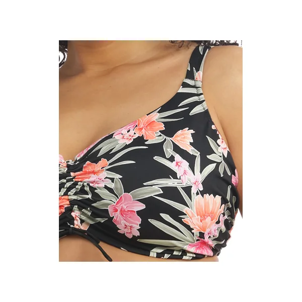 Maillot de bain grande taille à armatures 800106 DARK TROPICS NOIR