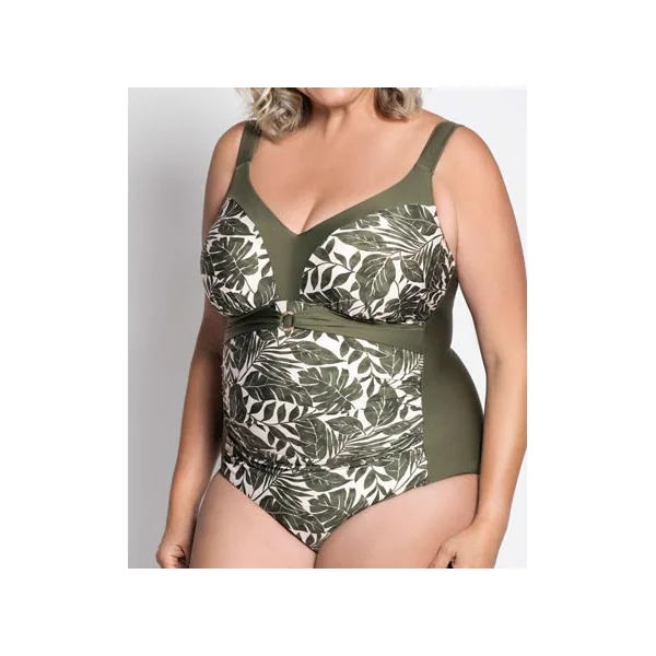 Maillot de bain grande taille à armatures BALI 9311 OLIVE