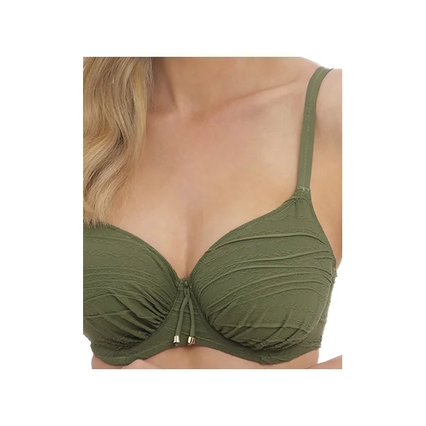 Maillot de bain plissé entier à armatures BEACH WAVES FS502201 OLIVE