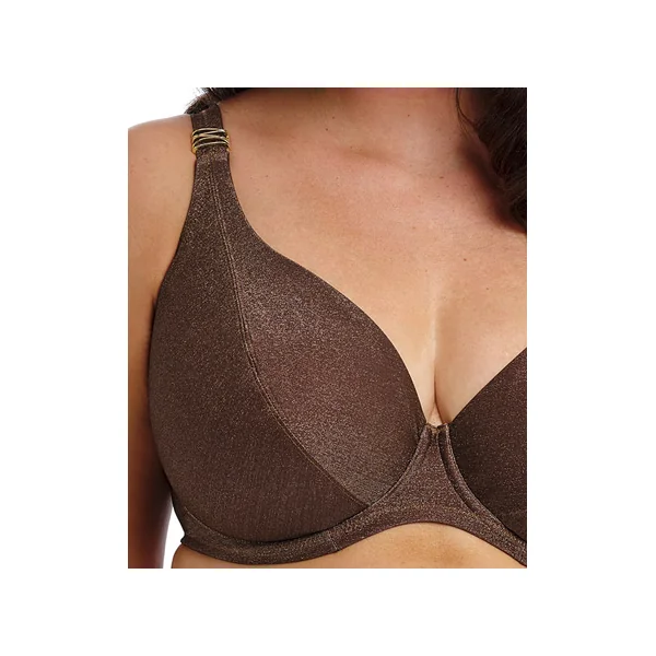 Maillot de bain plongeant à armatures SABANA 506402 CHESTNUT