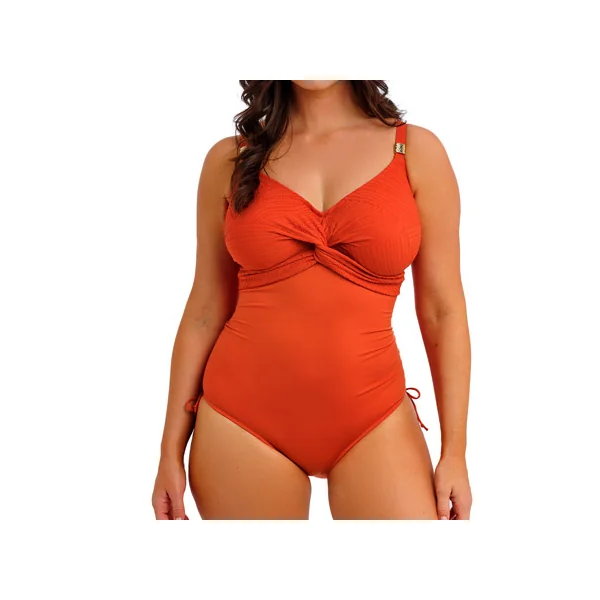 Maillot de bain twisté à armatures à jambes ajustables 6360 OTTAWA SPICED PUMPKING