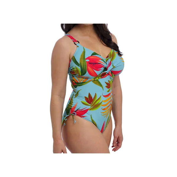 Maillot de bain twisté à armatures à jambes réglables PICHOLA 503947 AQUA