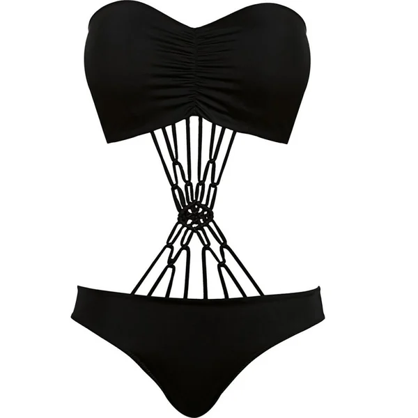 Maillot de bain une pièce bandeau-monokini Noir Freya Maillots