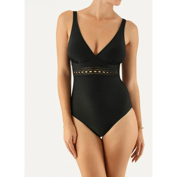 Maillot de bain une pièce sans armatures Janine Robin DARLING noir Janine Robin