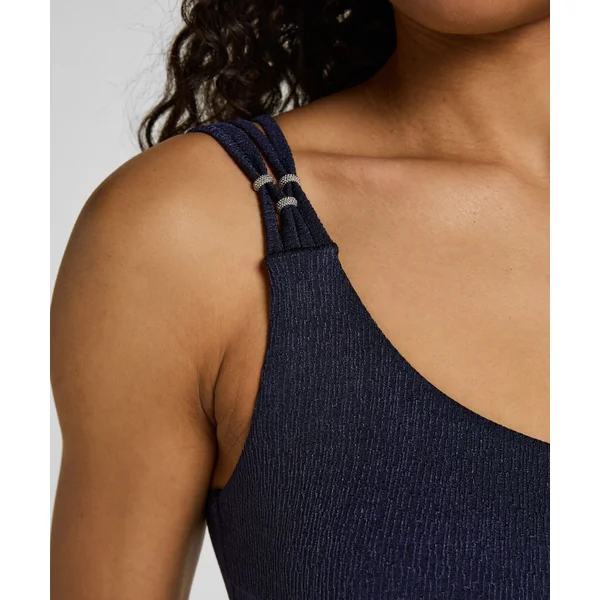 Maillot de Bain Une Épaule Sorrento - Bleu