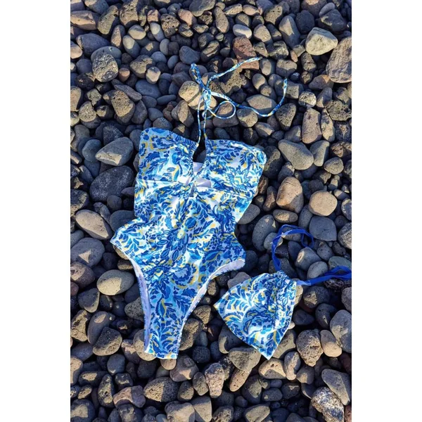 Maillot de bain WEENA fondu bleu La Petite Etoile