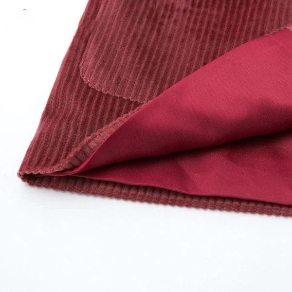 Manteau Bohème Bordeaux Effet Velours