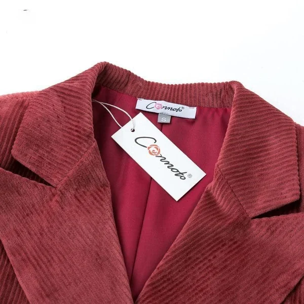 Manteau Bohème Bordeaux Effet Velours