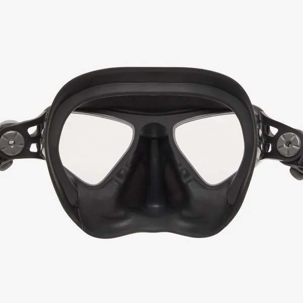 Masque chasse sous-marine/apnée bi-hublot micro volume et anti buée, Falcon noir