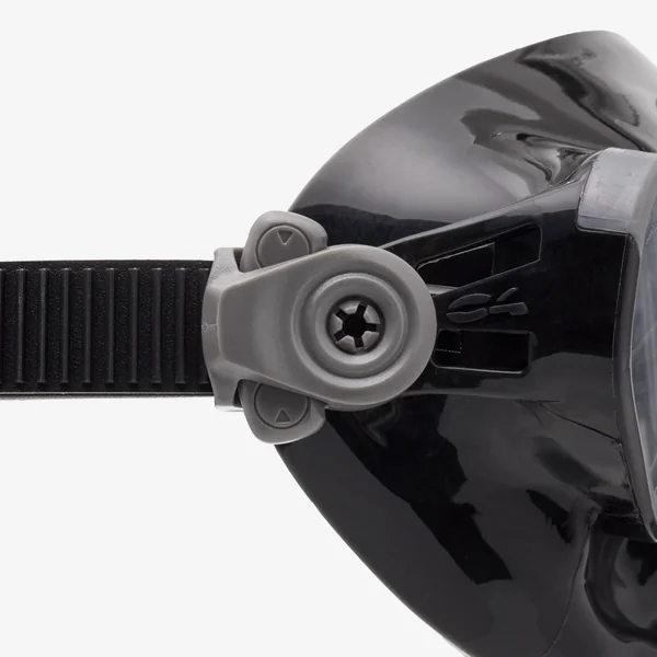 Masque chasse sous-marine/apnée bi-hublot micro volume et anti buée, Falcon noir