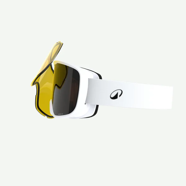 Masque de ski et de snowboard tout temps enfant et adulte - g 100 i - blanc