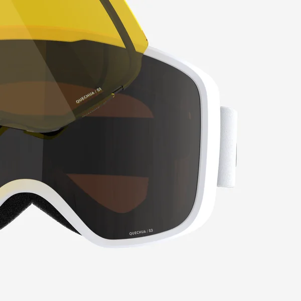 Masque de ski et de snowboard tout temps enfant et adulte - g 100 i - blanc