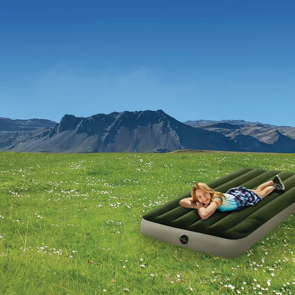 Matelas gonflable Downy Large gonfleur à pied 1 personne