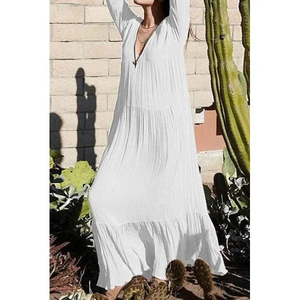 Maxi Robe Blanche Bohème