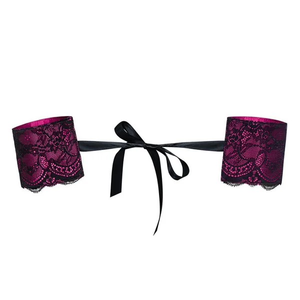 Menottes dentelle lie de vin Obsessive