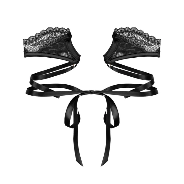 Menottes en dentelle - Noir