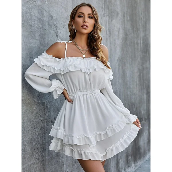 Mini Robe Bohème Blanche Vintage