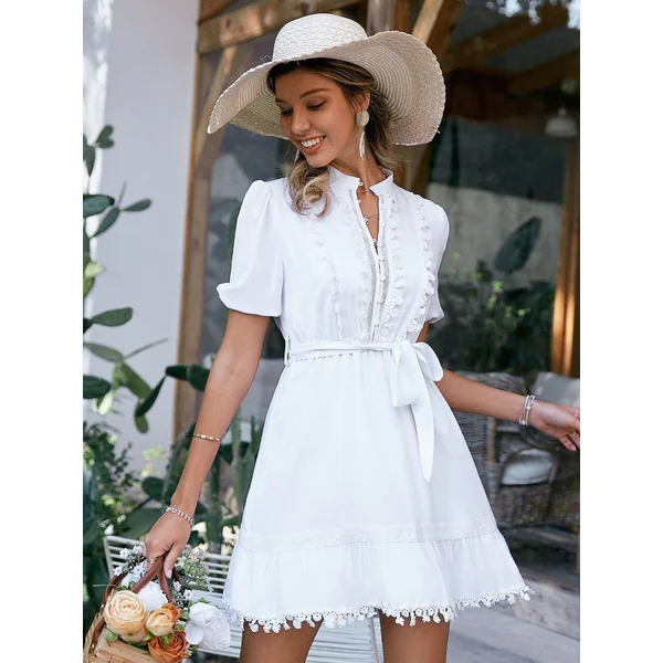 Mini Robe De Plage Blanche