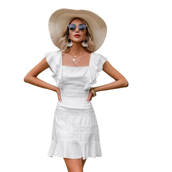 Mini Robe D’Été Bohème Blanche