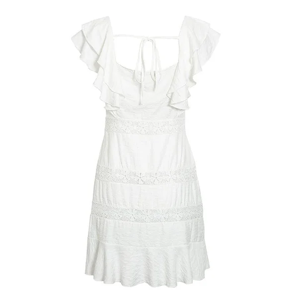 Mini Robe D’Été Bohème Blanche