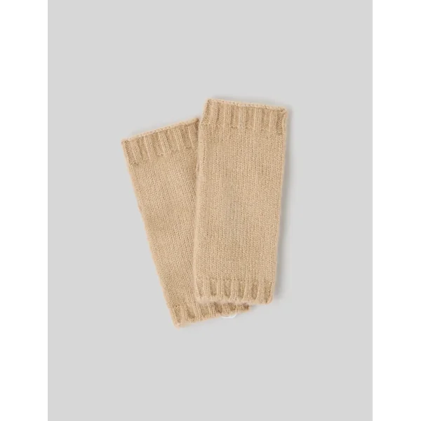 Mitaines courtes lurex Naturel