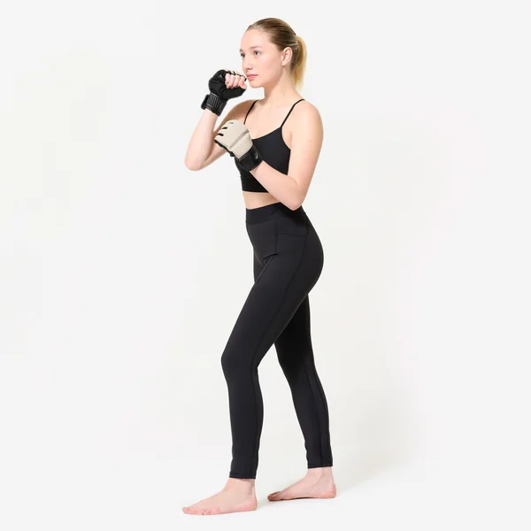 Mitaines de cardio-boxing mixte, marron