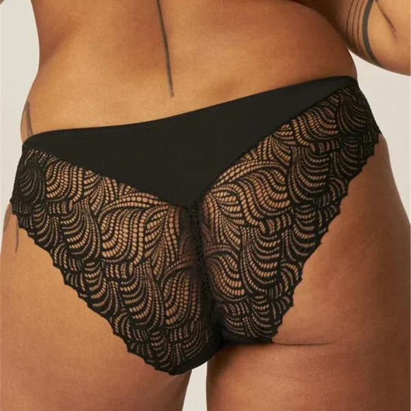 Naturana - Culotte bikini avec dentelle Noir XX-Large The Friday