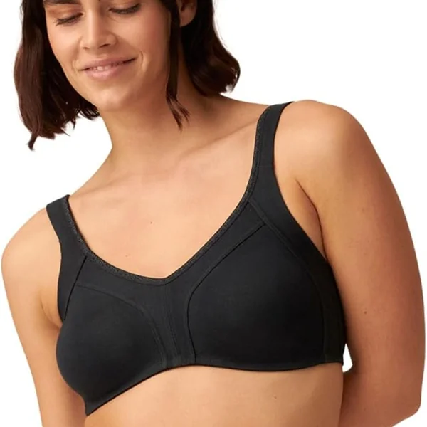 Naturana - Soutien-gorge sans armatures en cotton minuisante 38 (85) D Noir
