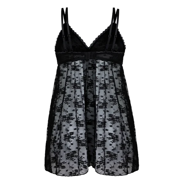 Nuisette Darcy en Dentelle Florale - Noir