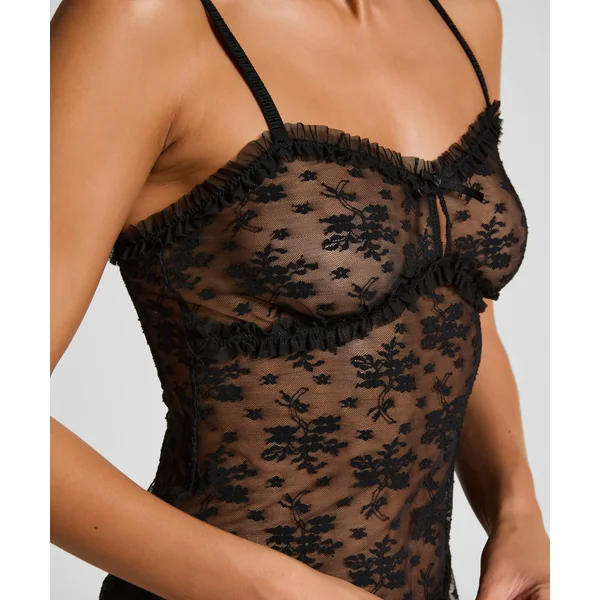 Nuisette en dentelle Darcy - Noir