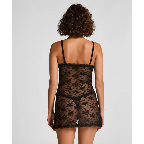 Nuisette en dentelle Darcy - Noir