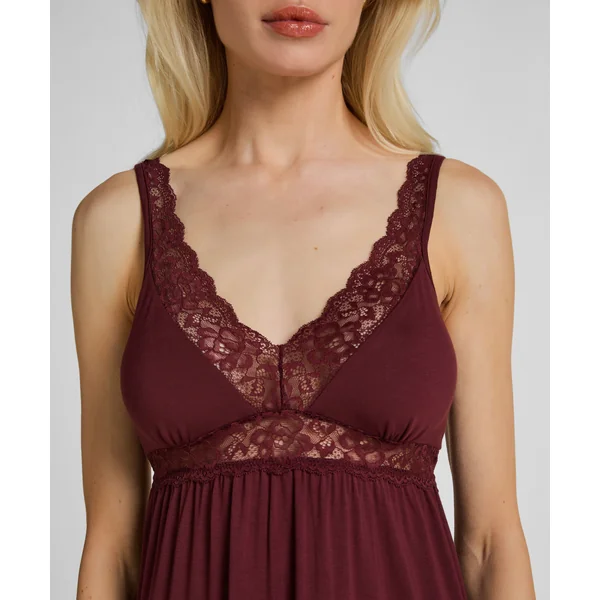 Nuisette en Jersey avec Dentelle - Violet
