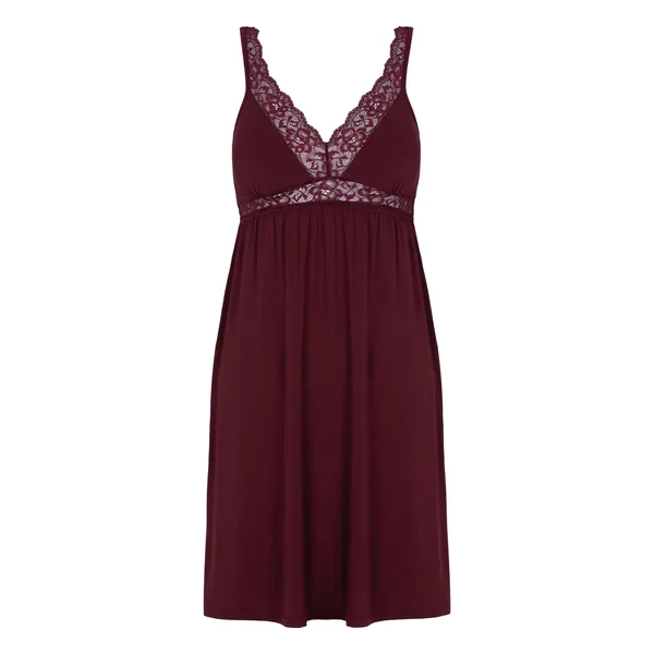 Nuisette en Jersey avec Dentelle - Violet