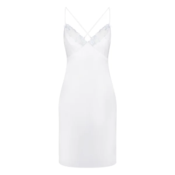 Nuisette en satin Peonie - Blanc