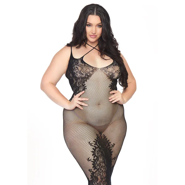 Nuisette Sexy Leg Avenue PLUS SIZE Noire en nylon Leg Avenue