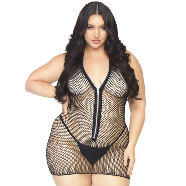 Nuisette Sexy Leg Avenue PLUS SIZE Noire en nylon Leg Avenue