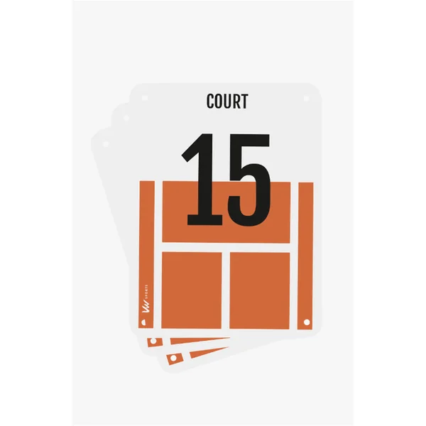 Numéro de court de tennis en PVC - Signalétique club (unité)