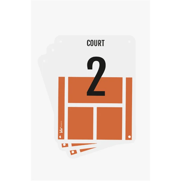 Numéro de court de tennis en PVC - Signalétique club (unité)