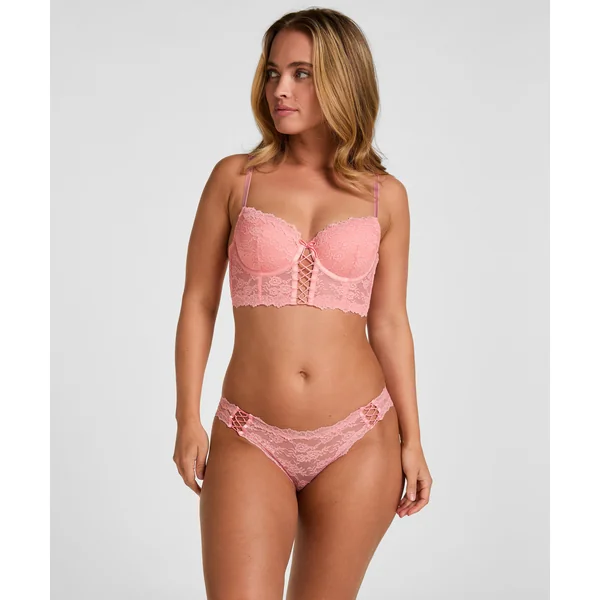 Padded Underwired Longline Bra Aveline - Rose