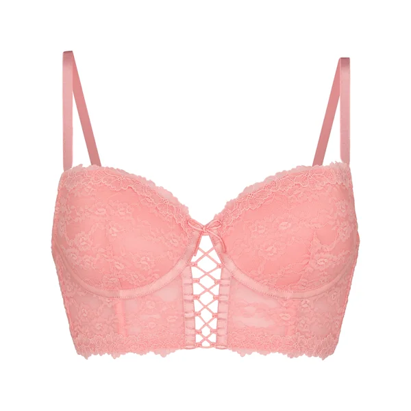 Padded Underwired Longline Bra Aveline - Rose