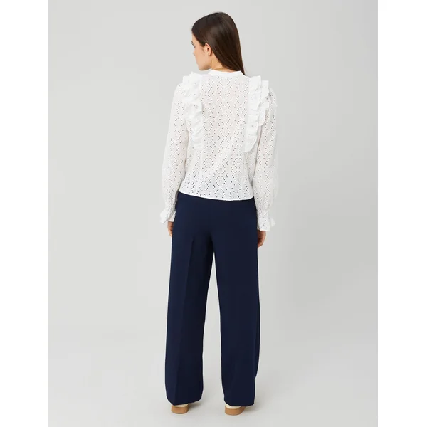 Pantalon avec des boutons dorés Bleu foncé