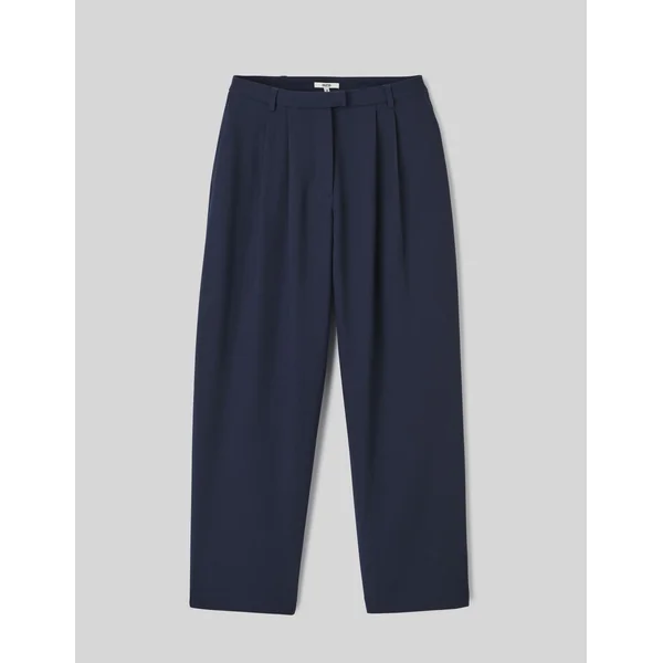 Pantalon balloon à pinces Bleu foncé