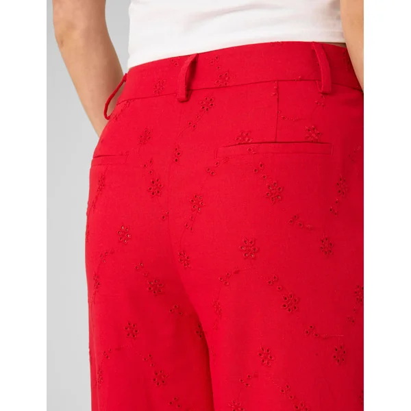 Pantalon broderie anglaise Rouge