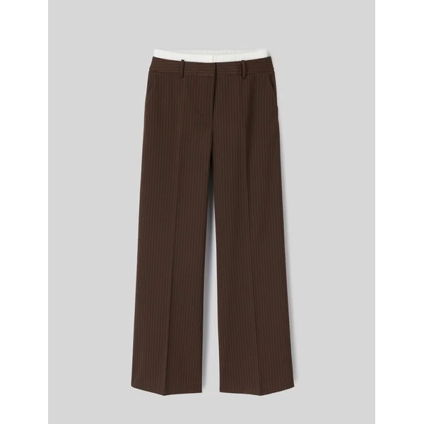 Pantalon caleçon intégré Marron