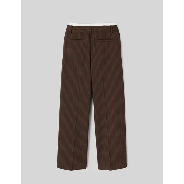 Pantalon caleçon intégré Marron