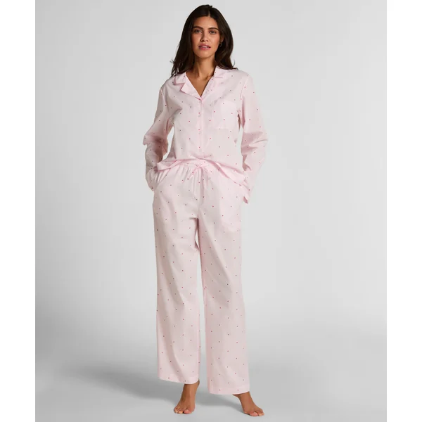 Pantalon Cotton Stripe Heart - Blanc