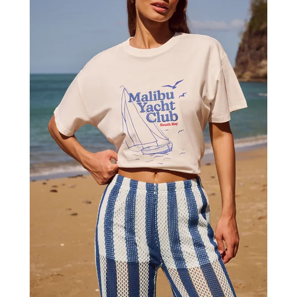Pantalon crochet rayé avec short intégré
