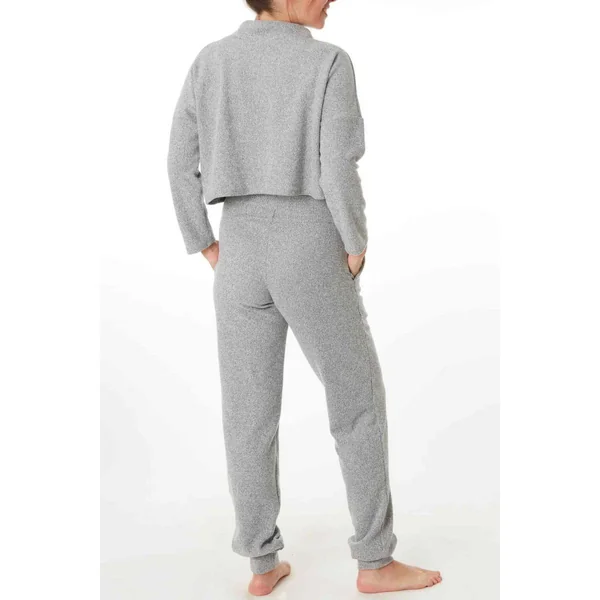 Pantalon de grossesse gris Cache Coeur Lingerie Sweethome en viscose Cache Coeur