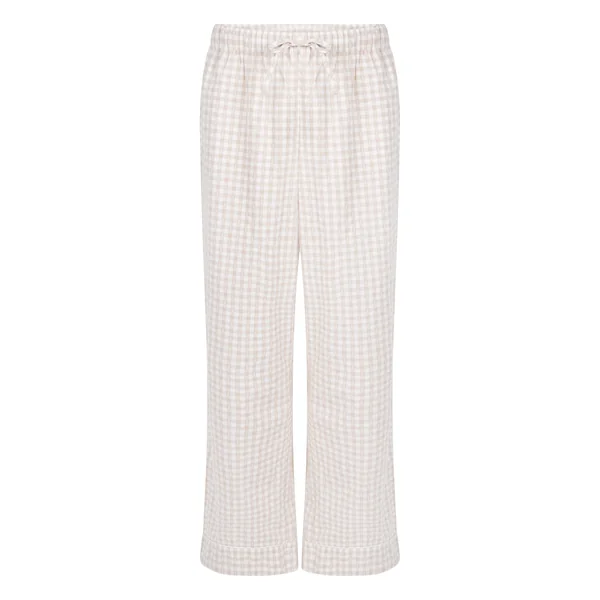 Pantalon de Pyjama Dobby Coton Tissé - Beige