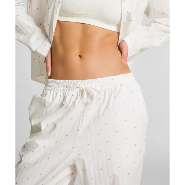 Pantalon de pyjama Jacquard Hearts - Bleu